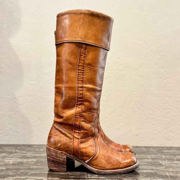 Frye Vintage Knee High Leather Campus Boots - Picture 9 of 14